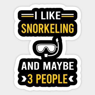 3 People Snorkeling Snorkelling Snorkel Snorkeler Sticker